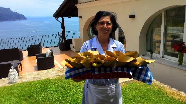 Cooking Vacation on Amalfi Coast includes a lot of local recipes to prepare and always a stunning view